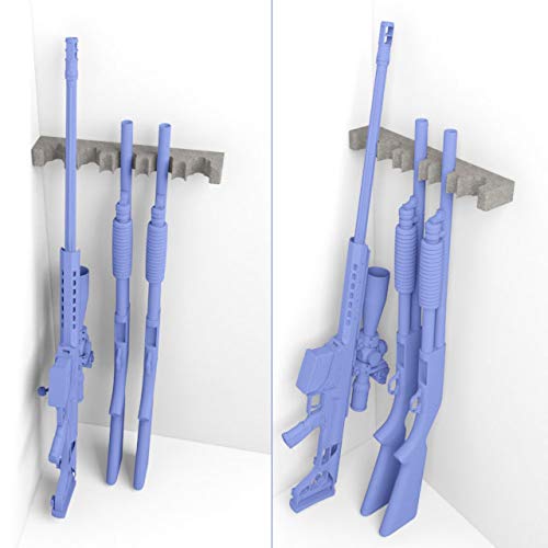 Five (Nine) Foam Gun Rack - New Universal Rifle Barrel Rest with Magnetic Strip - Gun Storage - Weapon Rack - for Gun Safe and Free Standing - Gun Rack Pegboard - Fishing Rod Holder - Gift for Hunter
