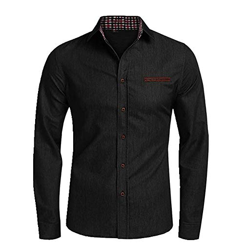 Camicia-Uomo-Primavera-Autunno-Slim-Camicia-Manica-Lunga-Casual-Camicie-Uomo-Abbigliamento