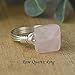 Rainbow Moonstone Ring- Faceted Square Gemstone Bead and Sterling Silver or Gold Filled Wire Wrapped Ring- Made to size 4-14