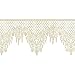 FUNSHOWCASE Large Pre-Made Ready to Use Edible Cake Lace Lattice Diamond Scallop 12-inch 10-Piece Set Ivory White