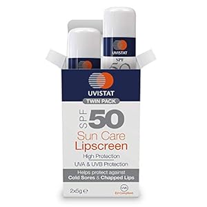 Uvistat-Sun-Care-Lipscreen-SPF50-Moisturising-Lip-Balm-Prevent-Dry-and-Chapped-Lips-2-Tubes Uvistat Sun Care Lipscreen | SPF50 | Moisturising Lip Balm | Prevent Dry and Chapped Lips | 2 Tubes