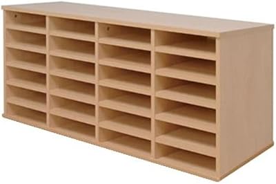 Office Needs Direct Beech Pigeon Hole Hutch Unit 4 Bay 24 Compartments