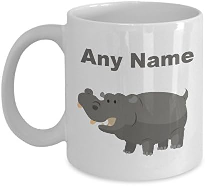 Personalised Hippopotamus Mug - Hippopotamus Mug - Customise Name Message - Gift Children