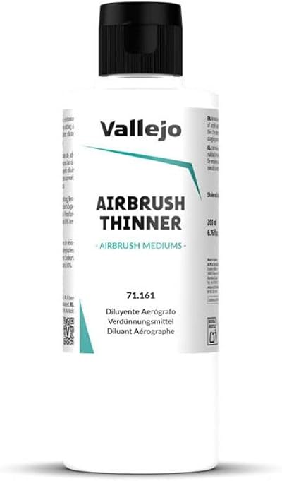 Vallejo Airbrush Thinner 200 ml Acrylic Paint Diluent for Airbrush