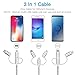 LED Charger Cable, 3 in 1 Type C Micro USB 6ft Light Up Android Cord Compatible with iPhone 12 11 Xs 8 Plus Samsung Galaxy S7 S8 S9 S10 Note 8 LG (Blue Light)
