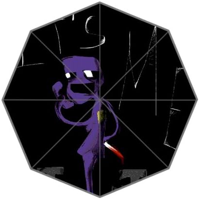 Purple Guy F-NaF Custom 100% polyester pongee waterproof fabric Foldable Umbrella