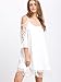 Milumia Women's Summer Cold Shoulder Crochet Lace Sleeve Loose Beach Dress