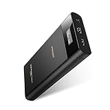 PISEN 20000mAh Power Bank, Dual-USB Portable Charger & Power Station High Capacity External Battery Pack with LCD Display Compatible for iPhone, Samsung and More
