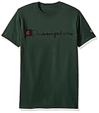 Champion Men's Classic Jersey Script T-Shirt, Dark Green, X-Large