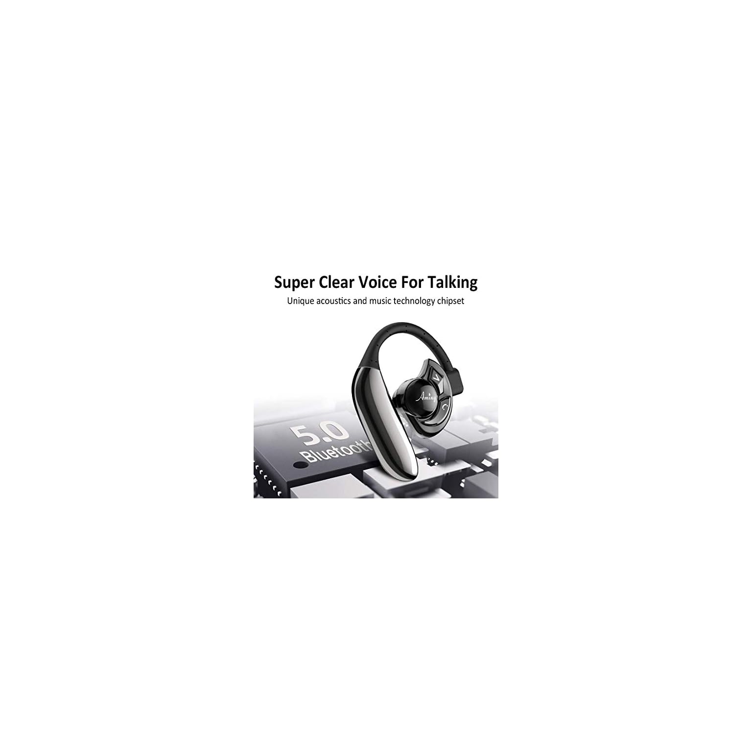 AMINY Bluetooth Headset Wireless Bluetooth Earpiece-Compatible with