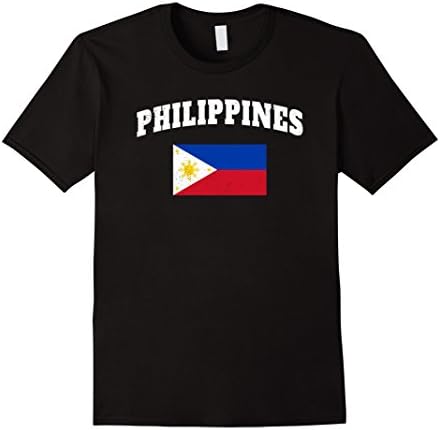 Mens Philippine Flag Shirt for People from the Philippines Medium Black