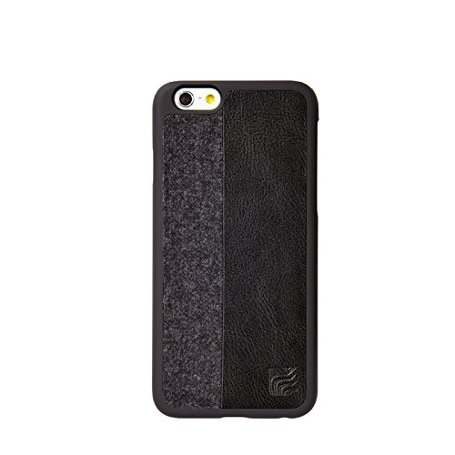 Maroo - Snap-On Synthetic Leather Cover Case for iPhone 6/6s - Black — image 1
