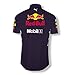 Red Bull Racing Formula 1 2017 Motorsports Blue Button Up Polo Shirt w/Sponsers (Medium)