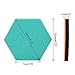 Omitfu Set of 6 Hexagon Felt Pin Board Self Adhesive Bulletin Memo Photo Boards Colorful Foam Wall Decorative Tiles with 6 Pushpins - 5.5 x 5 x 0.5 inches (6pc-A)