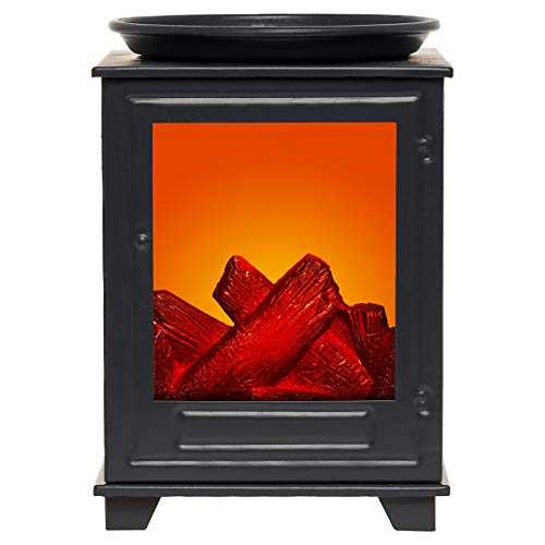 Mindful Design Fireplace Wax Warmer for Scented Wax Electric Plug in