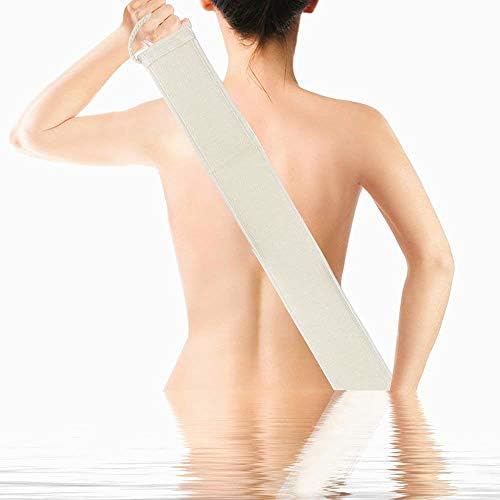 Loofah sponge, loofah scrubber, scrub/exfoliating loofah sponge, loofah back strap, body scrub sponge shower and bath belt, back scrubber sponge massage belt - Beige