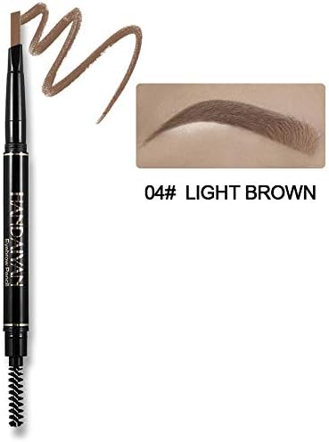 5 Color Double Ended Eyebrow Pencil Waterproof Long Lasting No Blooming Rotatable Triangle Eye Brow 04 Light brown