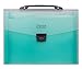 Shuter 13-Pockets A4 Expanding Accordion File Folder with Handle, Buckle Closure and Subject Labels.(Green)