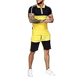 F_Gotal Men Outfits 2 Pieces Fashion Summer Short