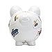 Child to Cherish Ceramic Piggy Bank for Boys, Construction Trucks, White