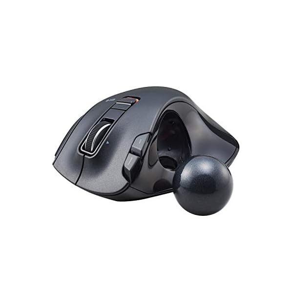 ELECOM-24GHz-Wireless-Thumb-operated-Trackball-Mouse-6-Button-Function-with-Smooth-Tracking-Precision-Optical-Gaming-Sensor-M-XT3DRBK Elecom Trackball Mouse 2.4GHz Wireless Thumb Control Sculpted Ergonomic Design 6-Button Function, Smooth Tracking…
