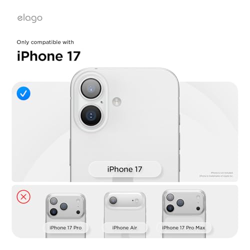 elago iPhone 17 (6.3") Magnetic Liquid Silicone Case - MagSafe Compatible, Shockproof, Slim, Soft-Touch Finish (Black)