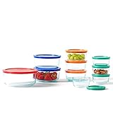 Pyrex 20 Pieces Glass Food Storage Set Bakeware Bowls with Lids Serving - New