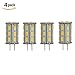 GY6.35 LED Bulb 5 Watt 12V AC DC Warm White 3000K G6.35/GY6.35 Bi-Pin Base 35W Halogen Bulbs Equivalent (Pack of 4)