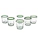 NOVICA Juice Glasses, 'Lime Freeze' (Set of 6)