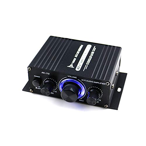 CIGOO AK170 12V Mini Audio Power Amplifier Digital Audio Receiver AMP Dual Channel 20W+20W Bass