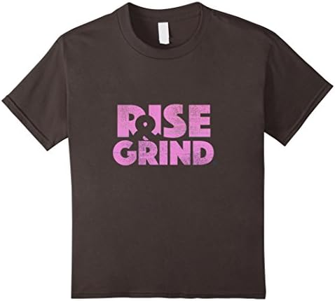 unisex-child RISE AND GRIND ENTREPRENEUR MOTIVATIONAL WORKOUT T-SHIRT 6 Asphalt