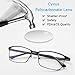 Cyxus Black Computer Blue Light Blocking Glasses for Men Full Rim UV Blocking Gaming Eyeglasses Anti Digital Eye Strain Headache Eyewear