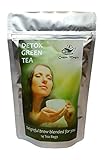 DETOX GREEN TEA - Reduce Bloating - Stomach Pain - Acid Reflux - Impressive Gentle Green Tea Detox Cleanse -100% Organic - 14 Day
