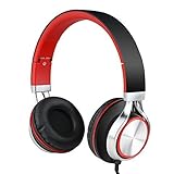 Intone Ms200 Stereo Low Bass Folding and Adjustable Headphone Earbuds - Black / Red