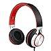 Intone Ms200 Stereo Low Bass Folding and Adjustable Headphone Earbuds - Black / Red