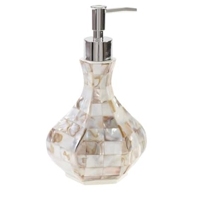 Creative Scents Hand Soap Dispenser for Bathroom, Decorative Countertop Lotion Dispenser Finished in Beautiful Mother of… 41CsVzEo 1L. SS400