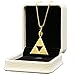 Xcoser Zelda Triforce Shield Symbol 24K Gold Plated Necklace Keychain 2015