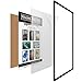 FrameStarr 24x36 Poster Frame (2 Pack, Black), Pre-Assembled Black Poster Frame 24 x 36, Sturdy Modern PVC Frame Design with MDF Backer Board for Wall Mounting