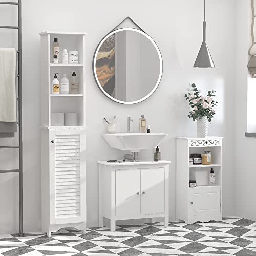 Tall Bathroom Storage Linen Tower with 3