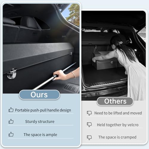 XCF Car Trunk Organizer, Waterproof Leather Trunk Organizer with Lid and Stable Handle, Storage Compartment for Packaging, SUV Accessories/Car Organizer(Black, 101 * 29 * 31 cm)
