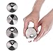bonris Stainless Steel Salt and Pepper Shakers Set Stainless Steel with Glass Bottom Salt and Pepper Shakers with Adjustable Pour Holes