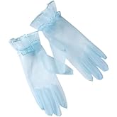 bmactosh Women's Tulle Tea Party Gloves Prom Evening Party Accessories Short Bridal Wedding Gloves