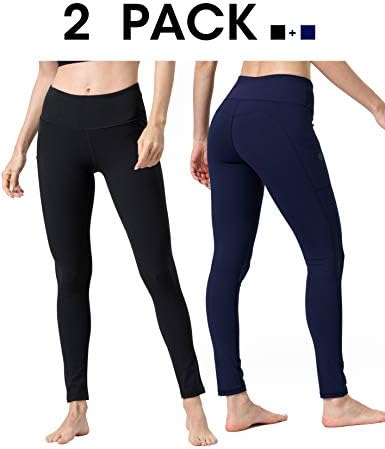 ALONG FIT Yoga Pants for Women with Phone Pockets, Compression Workout Leggings Tummy Control Yoga Shorts Capris
