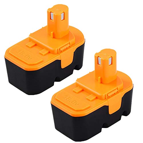Forrat Replace for Ryobi 18v Battery NI-MH ONE Plus P100 P101 ABP1801 ABP1803 BPP1820 130224054 130224028 for Ryobi 18Volt Cordless Power Tools Batteries 2-Packs