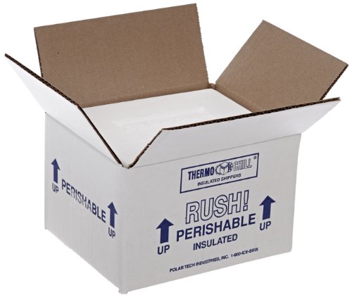 Aviditi 201C Insulated Shipping Kits, 6" Length x 4-1/2" Width x 3" Height, White (Case of 24)