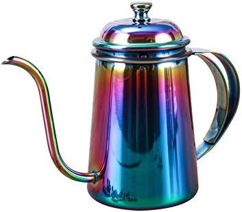650ML 304 Stainless Steel Hand Pot Thin Mouth Pot Long Drip Coffee Maker Very Slender Mouth,(Multicolor)
