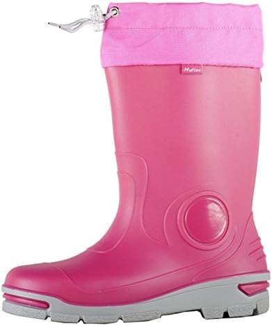 Muf01 Kids Boys Girls Wellington Boots Rainy Snow Wellies - Silver ions Ag+