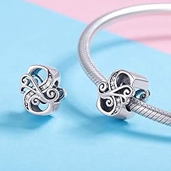 925 Sterling Silver Letter S Charms for Pandora