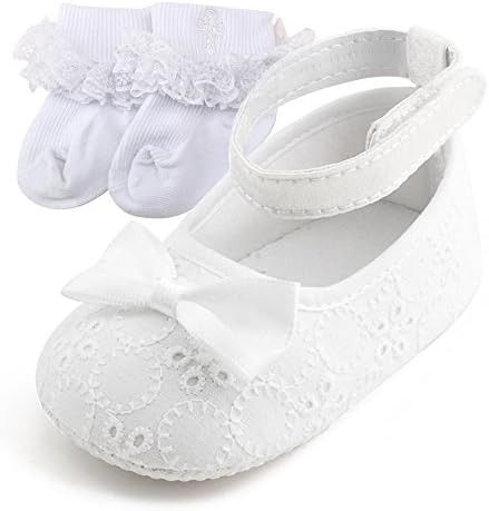 DELEBAO Baby Girl Infant Christening Satin Baptism Shoes Boot Ablution Slippers