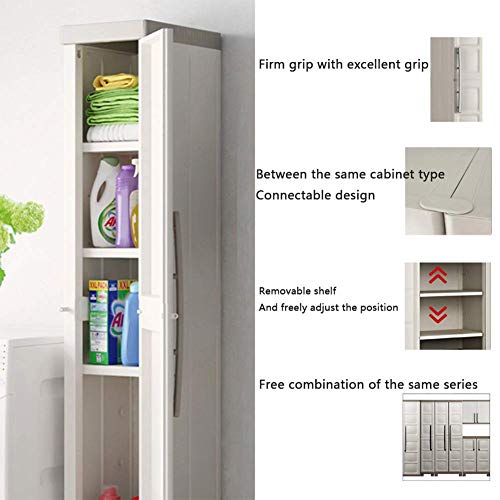 HYRGLIZI Gartenschrank im Freien Kunststoffschrank Werkzeugschrank Sonnenschutz Wasserdicht Antiseptischer Innenhof… – Bild 4